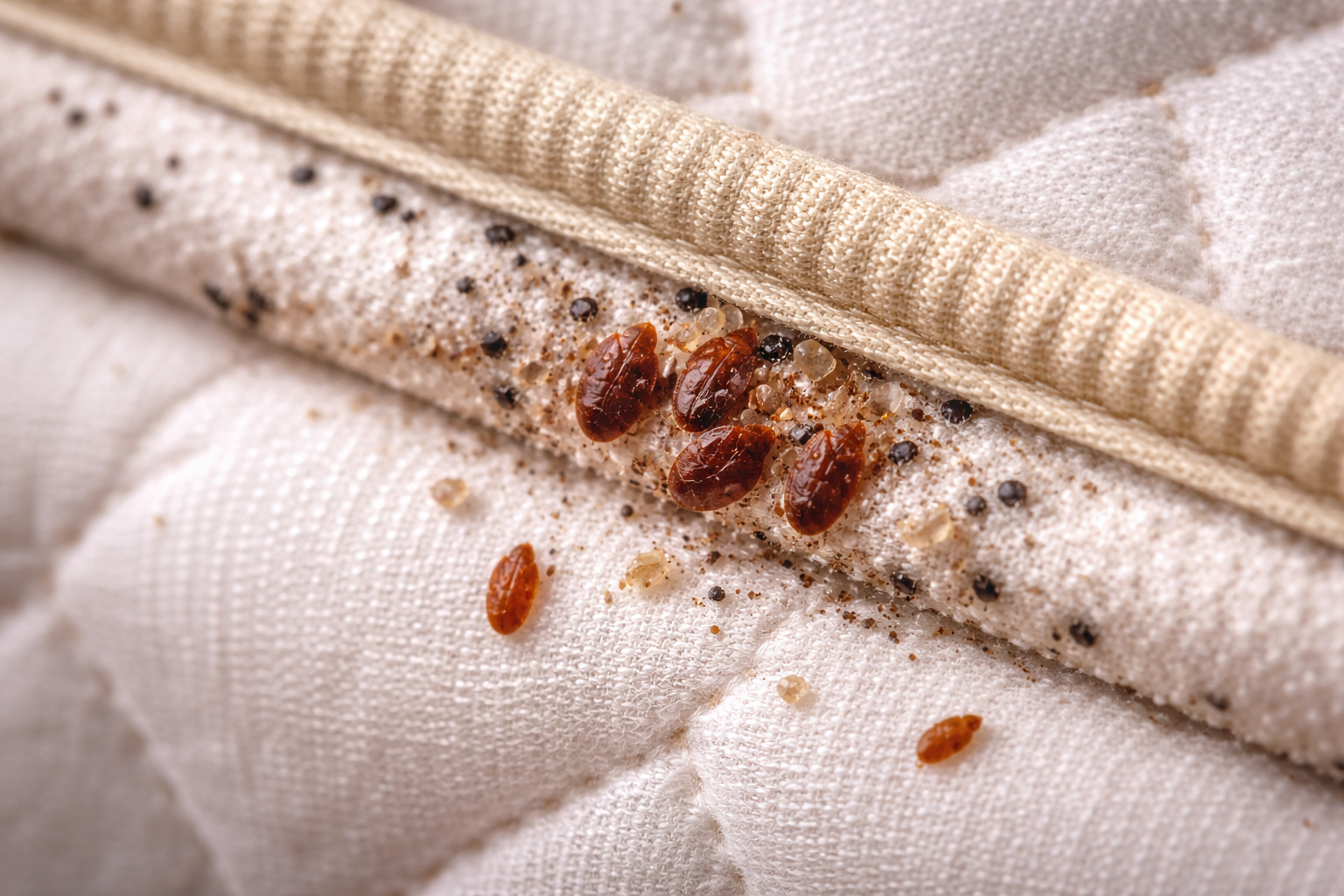 Bed bug infestation on mattress in Cyprus