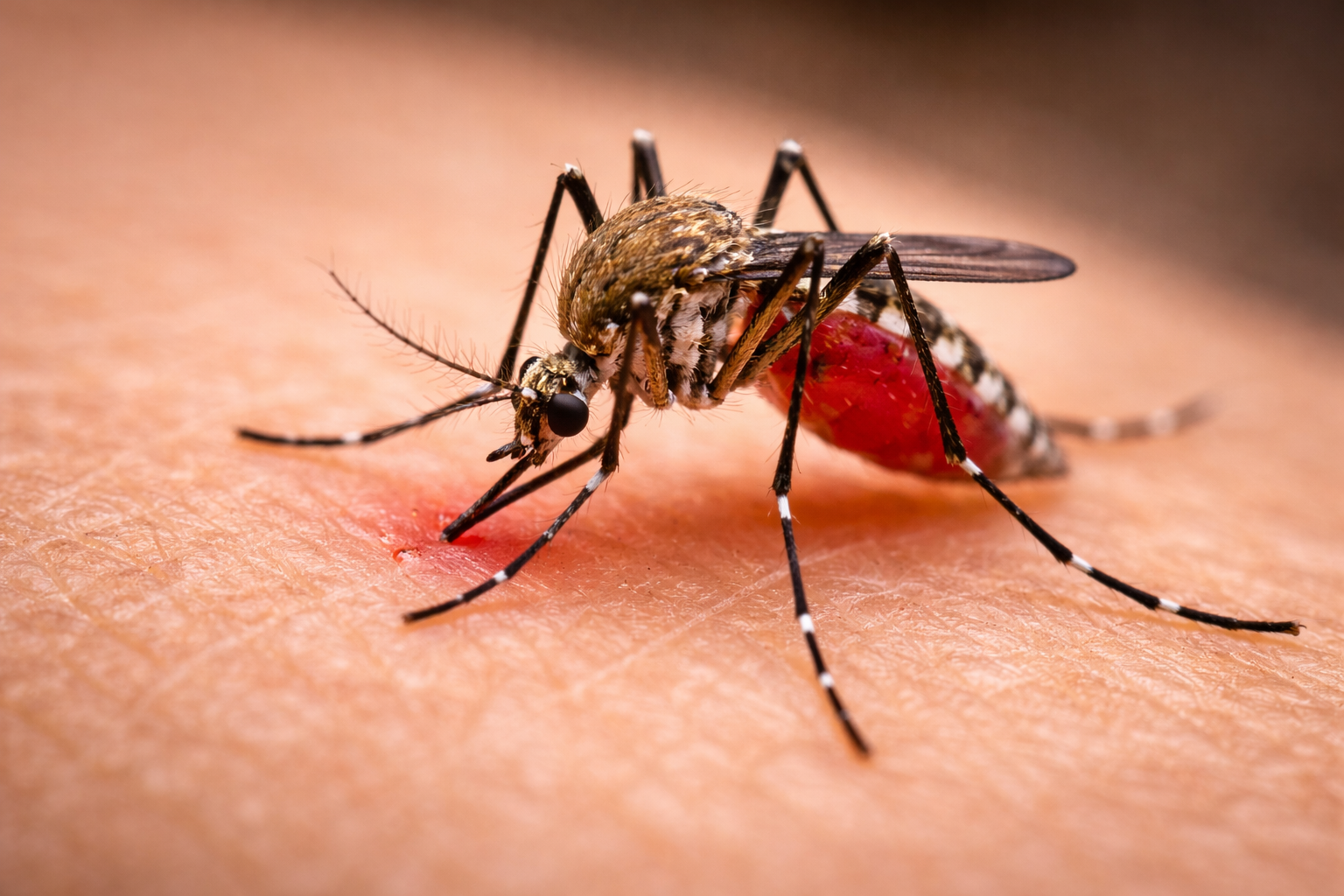 Mosquito bite on skin in Cyprus